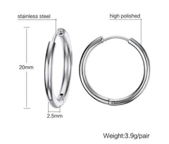 Stainless Steel Hoop Earrings For Women Jewellery