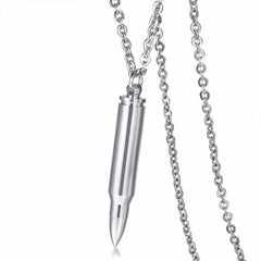 Stainless Steel Bullet Necklace