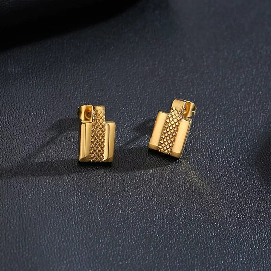 Titanium Gold Earrings For Men