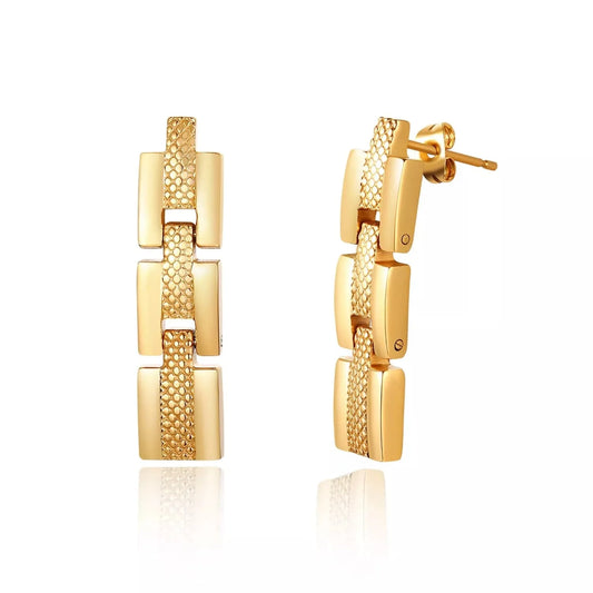 Men's Gold Titanium Earrings