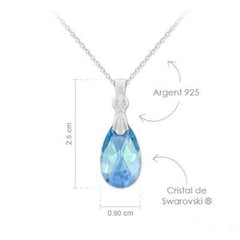  Silver Swarovski Crystal Pear-Shaped Pendant