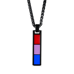 Stainless Steel Rainbow Flag Necklace