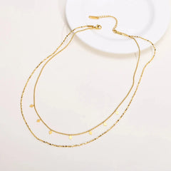 Steel Double Layer Necklace for women