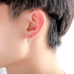 Stainless Steel Hip Hop Hoop Earrings
