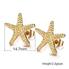Steel Starfih Stud Earrings For Women Jewellery