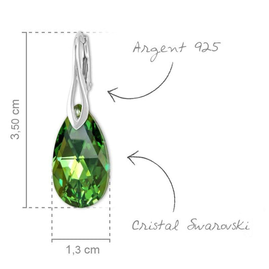 Peridot  Silver Earrings