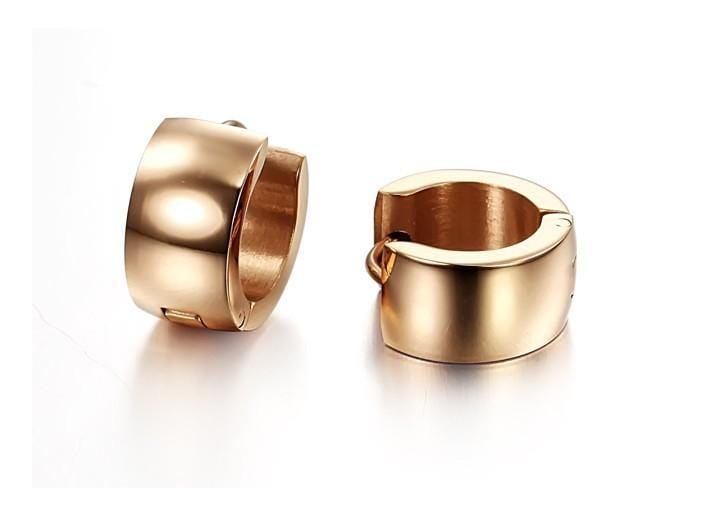 Stainless Steel Rose Gold Hoop Earring