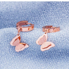 Stainless Steel Rose Gold Women Jewellerys Jewellery Earrings