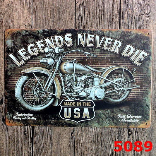 Legends Never Die Motorcycle Poster