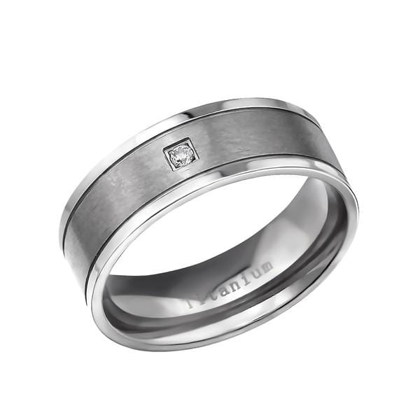 Titanium Band engagement Ring