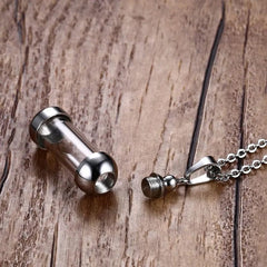 Steel Perfume Bottle Pendant