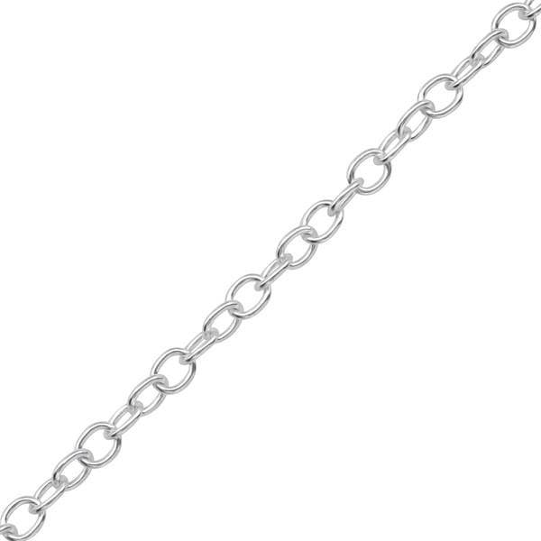 Silver Cable Chain For Pendant