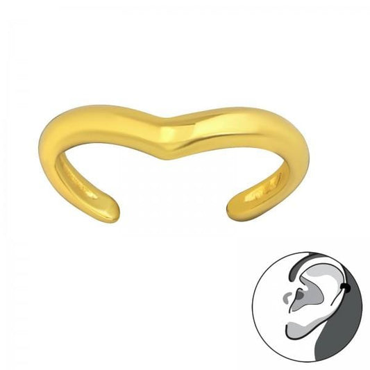 Gold Wave Ear Cuff