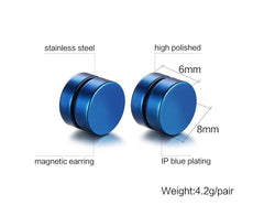 Stainless Steel Magnetic Clip on  Mens Earrings
