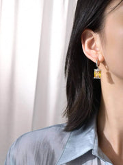 Hoop Earrings With Stone