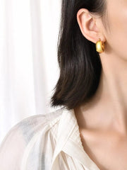 Steel Thick Wide Hoop Earrings