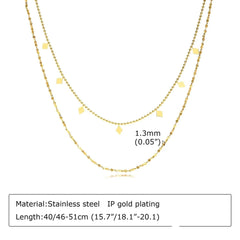 Steel Double Layer Necklace for women