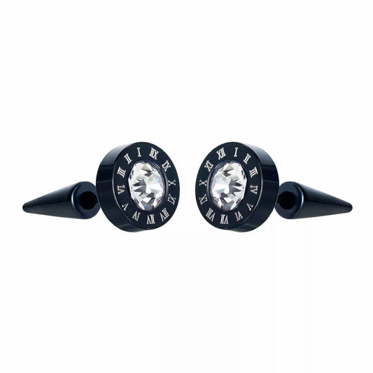 Men Roman Numerals Stud Earrings