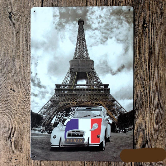 Paris  Tin Poster