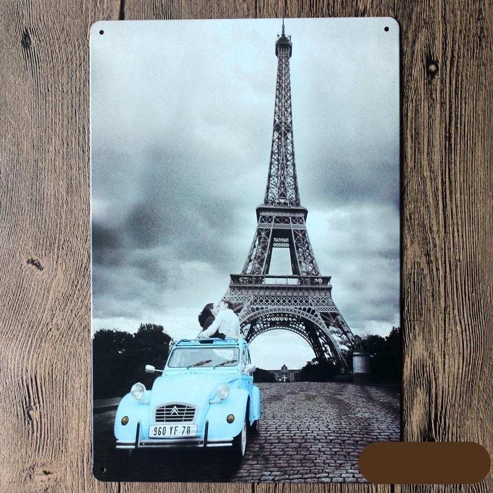 Paris  Tin Poster