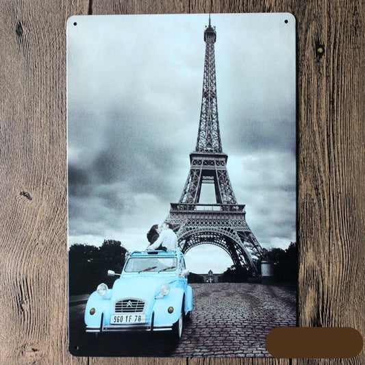 Paris  Tin Poster
