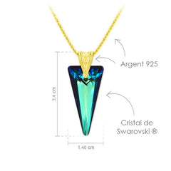 24K Gold Bermuda Blue Swarovski Crystal Jewellery Set