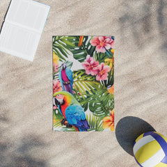 Tropical Birds Beach Towel