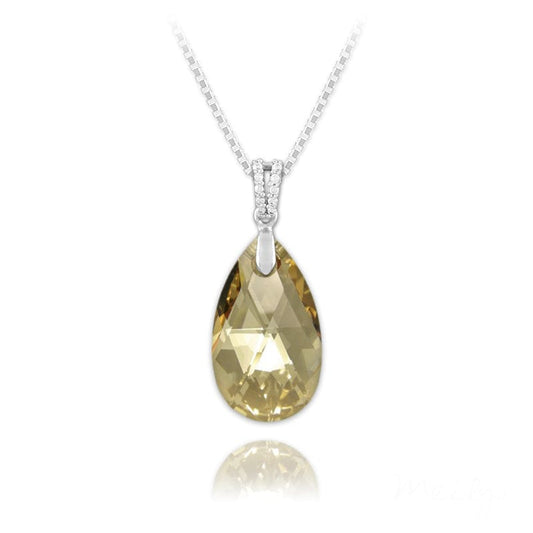 Silver Pear Necklace for women