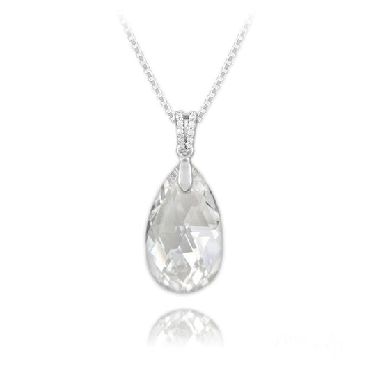 Silver Pear Necklace for women