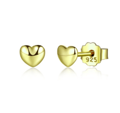 Gold Heart Earrings 