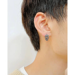 Steel Skull Stud Earrings