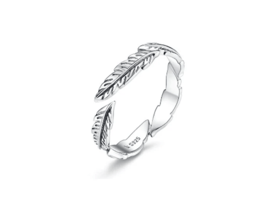 Silver Feather Ring