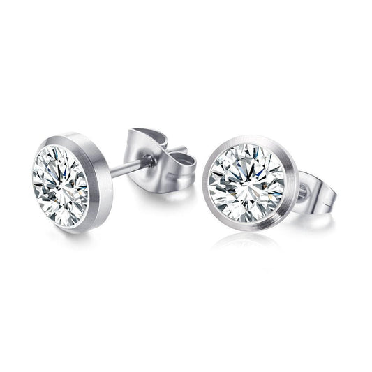 Steel Stud Earrings For Women Jewellery