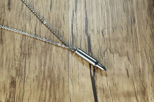 Stainless Steel Bullet Necklace