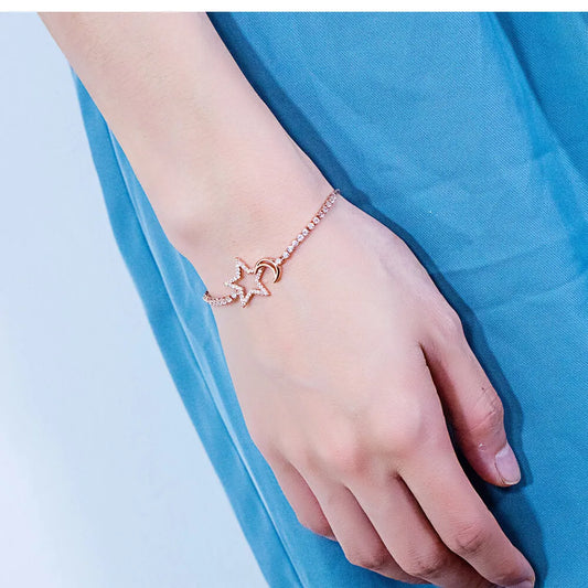 Star & Moon Copper Bracelet