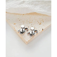 Steel Scorpion Stud Earrings