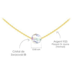 24K  Gold  Choker Necklace with Swarovski Crystal