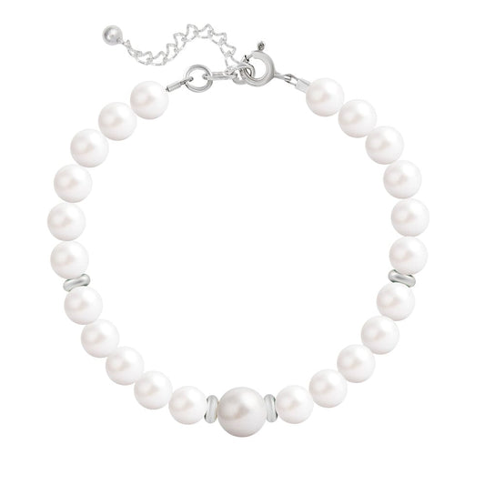Silver Ivory Pearls Fine Bracelet
