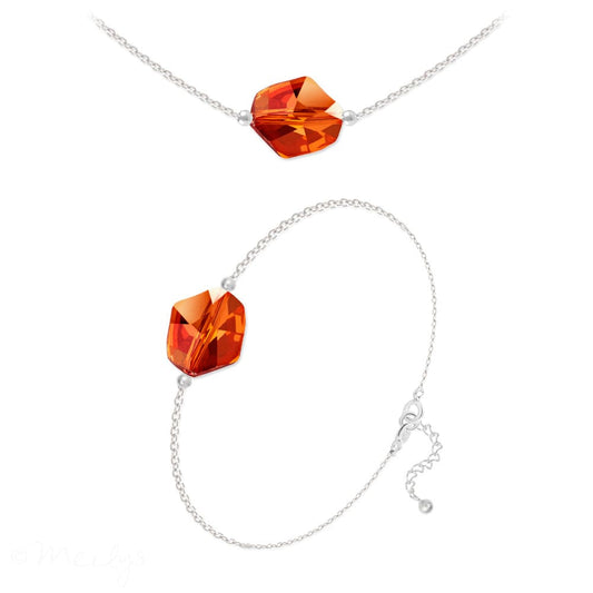 Red Magma Choker & Bracelet Fine Jewellery Set