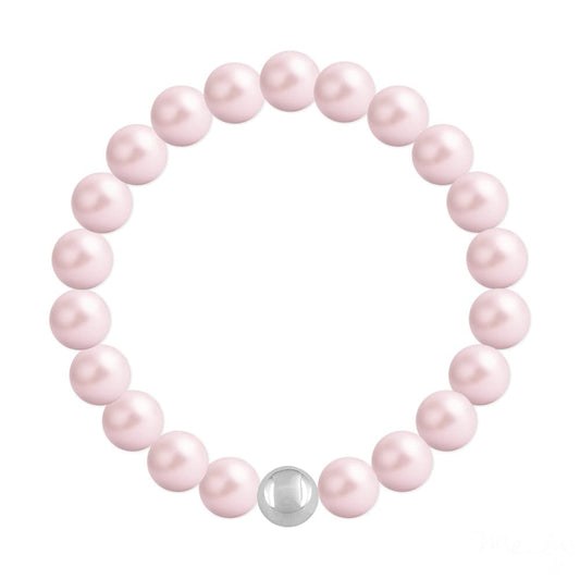 Silver Rose Pearl Fine Bracelet