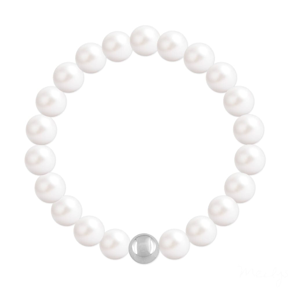 Silver Ivory Pearl Fine Bracelet