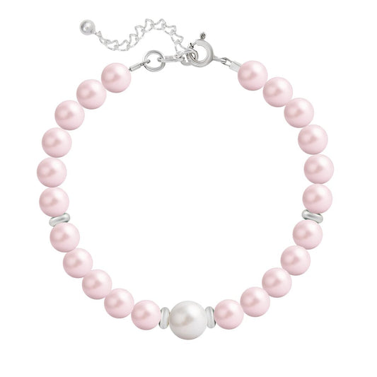 Silver Rose Pearls Fine Bracelet