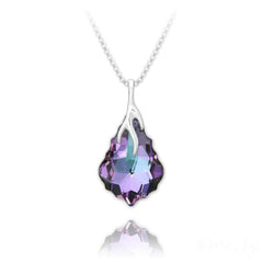 Silver Baroque Swarovski Crystal Drop Necklace