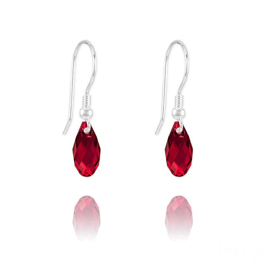 Siam Swarovski Crystal Teardrop Earrings