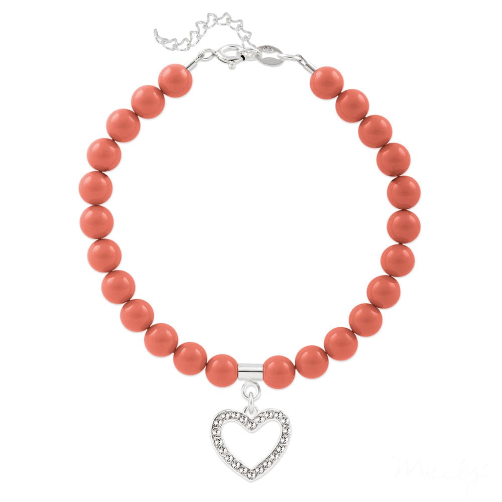 Silver Coral Pearl Bracelet 