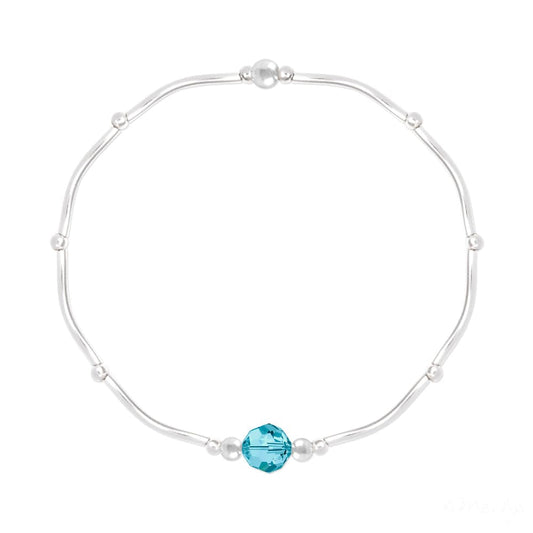 Sterling Silver Aquamarine Bracelet
