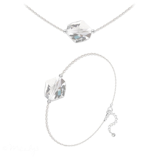 White Choker & Bracelet Fine Jewellery Set