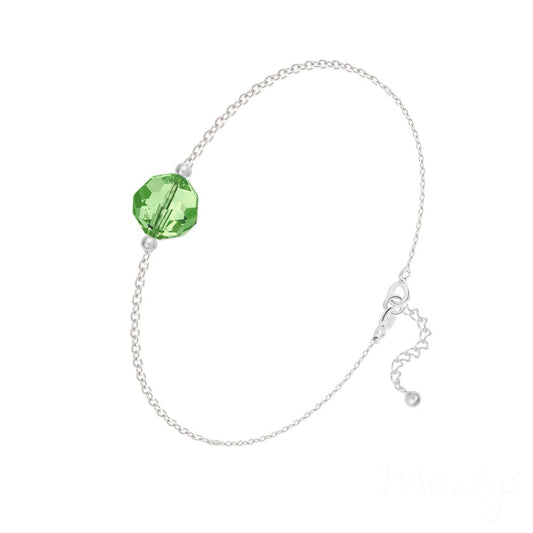 Silver Genuine Peridot Bracelet