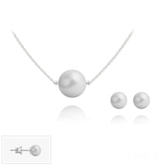 Silver and Grey Pearl Fine Jewellery Set