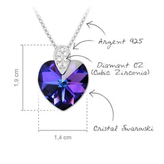 Silver Heliotrope Swarovski Crystal Necklace